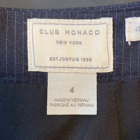 NWOT - Club Monaco Manhattan Tex Skirt - Navy Pinstripe - Size 4 - Picture 2 of 3